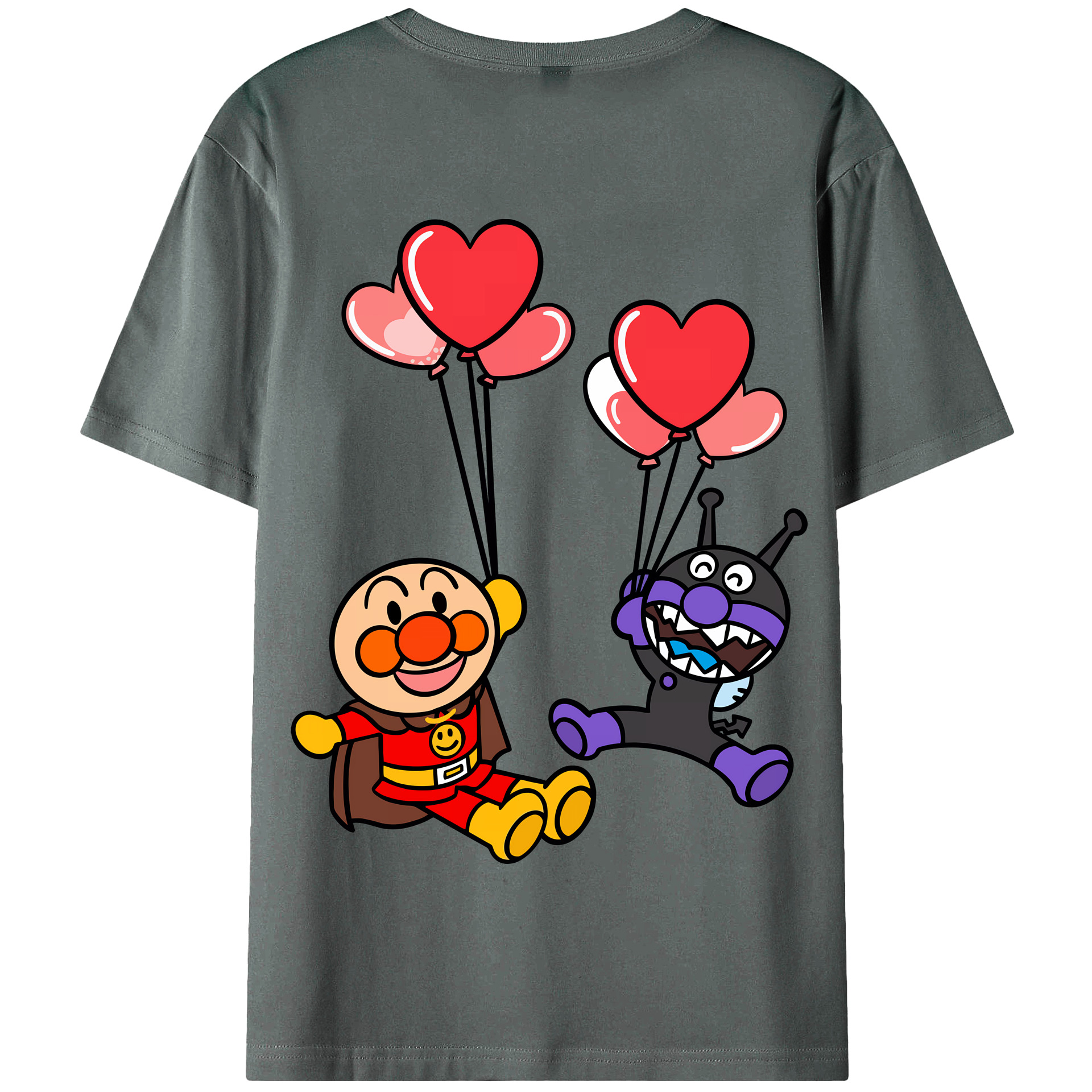 （画像用） アンパンマン Anpanman 綿100％半袖Tシャツ（背面プリント）